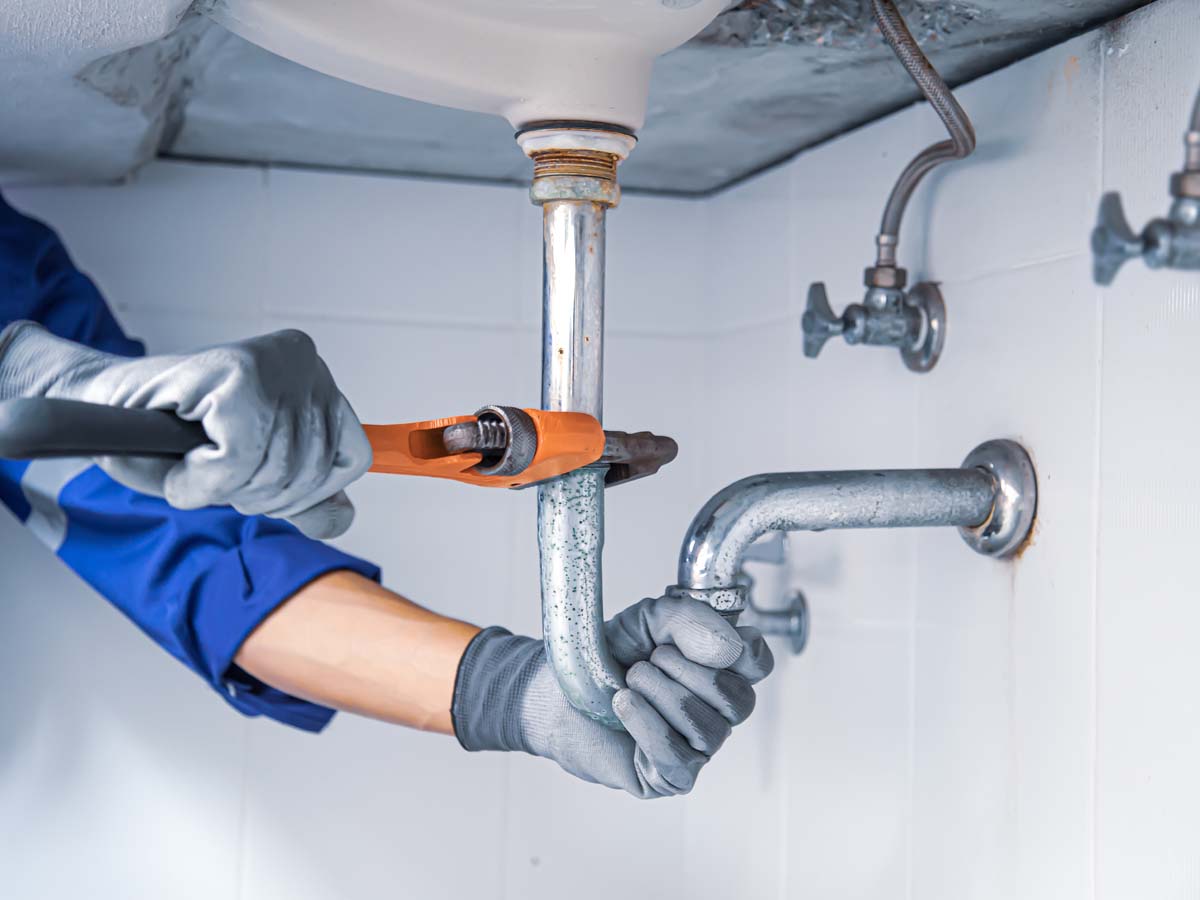 Reparatur eines Abflusses